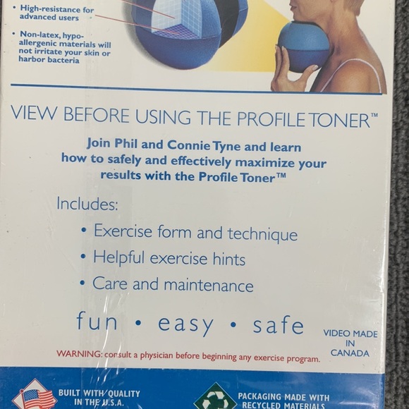 Profile Toner Instructional Video (VHS, 1998) 3-Minute Exerciser New Sealed - Picture 8 of 8